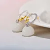 Hoop Earrings Real S925 Sterling Silver Natural An Jade Little Dolphin Flower Basket Lotus Seed MeibaPJ Exquisite Party Jewelry