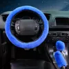 Steering Wheel Covers Car Decor Cover Auto 3 Pcs Comfort Fashion Faux Wool Fluffy Shift Gear Thick Warm Woman