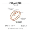 Bangle Jewelry Simple Titanium Steel Heart-Shaped Zircon Open Stainless For Women