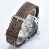 Wristwatches Mens Watch 44mm Black Dial Luminous 6497 Movement ST3600 316 Stainless Steel Waterproof Manual Uplink Mechanical