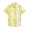 23S Nieuwe Hawaiiaanse printshirt Designer Heren Short -Sleeved Shirt Spring Summer Casual Shirt Street Hip -Hop Heren Casual Beach Shorts Printpatroon 3xl