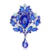 Smycken vintage stil stora vatten droppbroscher för kvinnor färgflorblomma brosch stift rhinestone crystal broach bröllop c3 leverans party dhftc