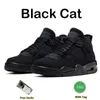 Air Jordan 4 Retro Basketball shoes Sliver Negro Cat Toe Retros High Top Sneakers Womens Deportes Trainers 36-47