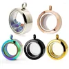 Pendant Necklaces Thicker Glass Living Locket Reliquary Po Stainless Steel Jewelry Making Floating Necklace Medallion