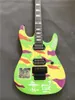 Custom Shop George Lynch Kamikaze III Chitarra elettrica Cream Camouflage Floyd Rose Tremolo, Hardware nero