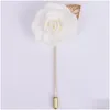 Biżuteria Mticolor Flower Bról for Men Pin Business Rubit Lapel Wedding Obświadomość Akcesoria Prezent Hurtowa dostawa dostaw nawet DHT1K