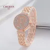 Armbanduhren Damen Personalisierte Armband Dekoration Rose Gold Flip Armbanduhr Mode Koreanische Diamant Quarzuhr Geschenk C481