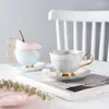 Copas de copos 201-300ml café mármorado e casais criativos xícaras de chá da tarde em inglês.