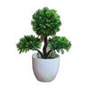 Fleurs décoratives bienvenue pin plantes artificielles étagères décor à la maison bonsaï arbre Pots faux Table ornement pour chambre jardinière jardin