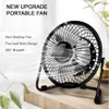 Electric Fans Mini USB Portable Metal Cooler Cooling Blades Desktop Mute Silent Universal For Car Notebook Computer Desk