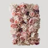 Dekorativa blommor kransar 3D Artificial Flower Wall Party Home Store Po Decor Flower Wall Mat Silk Rose Flower Panels For Backdrop Wedding Wall Decor 230313