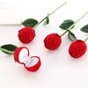 Bomboniera 1pc Romantico anello con rosa scatola fiore regalo di San Valentino per fidanzata fidanzato souvenir regali per ospiti di nozze RRA