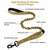 Dog Collars Bungee Leash 2 Handle Explosion-proof Buffering Army Tactical Pet Elastic Leads Rope For German Shepherd Big Dogs