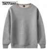 Men's Hoodies Sweatshirts TACVASEN Men's Fleece Crewneck Sweatshirt Warm Sherpa Lined Heavy Thicken Underwear Winter Pullover Tops Shirts No Hood Hoodie 230311