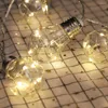 Solar LED -lamp string Globe 10/20 G45 Fairy Light Wit Warm kleurrijke bal bruiloft Garland Patio Decor