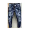 DSQ PHANTOM TURTLE Jeans da uomo Classic Fashion Uomo Jeans Hip Hop Rock Moto Mens Design casual Jeans strappati Distressed Skinny 279o