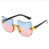 Lunettes de soleil pour enfants Designer Mode Lunettes de soleil Mignon Chat Oreille Parasol Protection UV Voyage Drive Summer Party Lunettes Plage Sunblock Lunettes Accessoires BC453