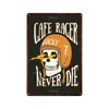 Vintage Cafe Racer Tin Sign Motorcycle Metal Sign decor