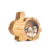 Houten dieren geldbesparende doos geschenken voor kinderen olifant piggy banken varken walvis hippo moneys opbergdozen n0313