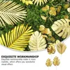 Flores decorativas 20pcs Plantas de palmeira artificial Folhas imitação falsa tropical para arranjo em casa Jungle Birthday Party Wedding Decoration