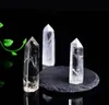 Naturalny krystalicznie czysty kwarc przezroczystość kwarcowy punkt leczniczy kamień sześciokątne pryzmaty 50-80 mm obelisk różdżka kamienna wystrój domu 1pc