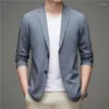 Мужские костюмы высшего класса мужские бизнес -блейзеры 2023 весенний осенний мужчина модная корейская стройная костюма.