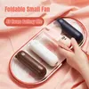 Electric Fans Mini Portable Usb Fan Handheld Rechargeable Silent Pocket Cooling Hand Eventail With Light