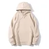 Men's Hoodies Sweatshirts Men's Winter Puff Print Hoodies Plus Size BLAnk Beige Heavy Cotton Custom Casual 420g Thicker Silver Fleece Hooded Pullovers 230311