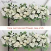 Decoratieve bloemen Kransen 50/100 cm DIY Wedding Bloemwandarrangement Leveringen Zijden Peonies Rose kunstmatige bloemenrij decor huwelijk ijzer boog achtergrond 230313