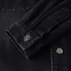 2023 dresy Punk Street Black 2 szt. Zestawy jeansowe dla mężczyzn wiosna kurtka dżinsowa z kapturem i porwane łaty rozciągliwe spodnie Vintage odzież męska