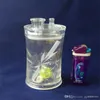 Hookahs transparent vattenkrok glas glas bongs tillbehör glas rökrör färgglada mini