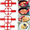 Nieuwe eigereedschap 4 gaten pannenkoek maker mal ei pannenkoekring anti -aanbak siliconen gebakken ei shaper omelet mallen keuken bakkookaccessoire