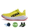 أحذية دراجة نارية جديدة Hoka One Running Shoes Bondi Clifton 8 Carbon X 2 Mens Sneakers Triple Black White Amber Yellow Summer Song Nimbus Cloud Men Motion Motion Current