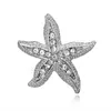 Strass em broches de animais de cor de cristal de cristal retro para mulheres casamento romântico Romestone Party Owl Starfish Hedgehog Broche Pin Pin