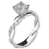 Solitaire Ring Cring Свадебная обручальная вечеринка Подарочные кольца для женщин серебряный цвет Dimond Кольцо для свадебного циркона Элегантные модные кольца Bague Femme 2022 Z0313