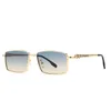 Hochwertige modische Sonnenbrille 10% Rabatt auf Luxusdesignerin neuer Männer und Frauen Sonnenbrille 20% Rabatt auf 2A350 Fashion Small Box Cheetah Metal Hot Girls Street Shot