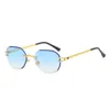 30% OFF Luxury Designer New Men's and Women's Sunglasses 20% Off trimming Fashion ocean glasses frameless trend