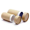 Gift Wrap 10pcs Customized LOGO Kraft Paper Can Tube Dry Fruit Storage Tank Food PackagingBoxes Tea Tins Present Pot