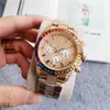 Luxury Bling-Ed Mens Watch Out Out Kolny kryształowy rhinestone Diamond zegarek do kosmograficznego ze stali nierdzewnej Automatyczne Rainbow Pave Na rękę