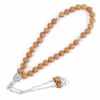 Charm-Armbänder, islamischer Schmuck, 8 mm, natürliche runde Perlen, Holz-Jaspis-Perlen, 33 Rosenkranz-Armbänder, Damen und Herren, muslimischer täglicher Gebetsschmuck, handgefertigt