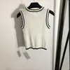 T-shirt da donna firmata 23sDesigner TVest Maglieria T-shirt da jogging con lettere Top a righe a righe Designer Stret Pullover con canotta senza maniche ODP7