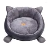 Cat Beds Arrival Warm Bed Velvet Comfortable Ear Shape Kennel For Puppy Cama Gato Lovely Soft Cave House