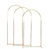 Party Decoration 8pcs Shiny Gold Double Arch Artificial Flower Display Stand Wedding Stage Welcome Aisle Door Backdrops Birthday Balloons