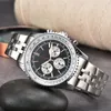 2023 New Mens Watch Quartz Luxury Navitimer B01 DIAL العلامة التجارية Chronograph Belt Strap حزام عالي الجودة Wristwatch B2