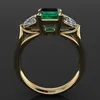 Anéis de casamento 14k jóias de ouro anel de esmeralda verde para mulheres diamant bizuteria anilos de puro emerald gemstone 14k anel de ouro para fêmeas 230313