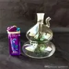 Narguilés Double couleur multicolore bouteille d'eau de gourde accessoires de bangs en verre Pipes à fumer en verre