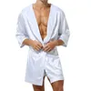 Peignoirs pour hommes Vêtements de nuit pour hommes Robe Vêtements de nuit Kimono en soie Peignoir Hommes Pyjamas à capuche Szlafrok Peignoir Manches Ropa Sexy Hombre Robe pour homme 230313