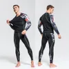 Men's T-Shirts Men's Sports Suit MMA rashgard male Quick drying Sportswear Compression Clothing Fitness Training kit Thermal Underwear leggings 230311