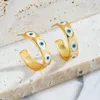 Stud Earrings Eye Detail Cuff Hoop For Women