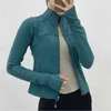 Yoga Outfits Long Sleeve Cropped Sports Jacket L-38 Women Zip Fitness Winter Warm Gym Top Activewear Running Coats Workout Clothes Woman